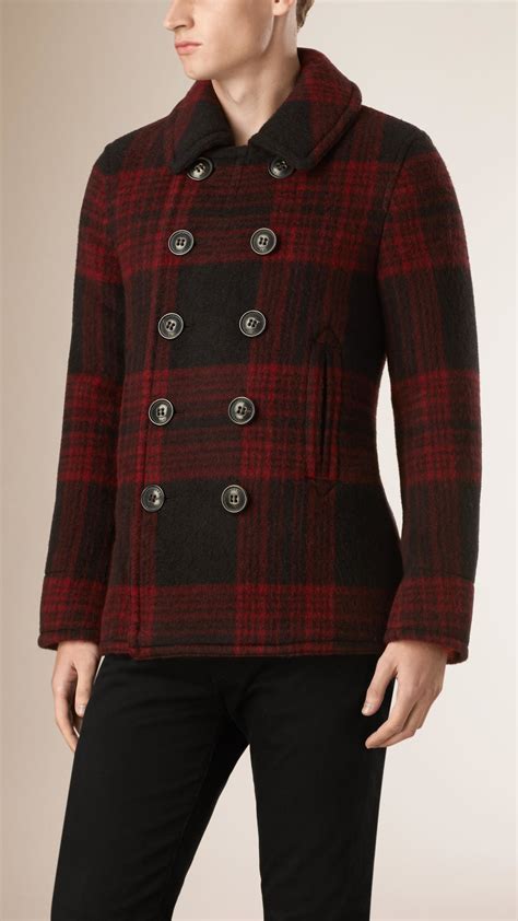 red burberry peacoat|Burberry peacoat men.